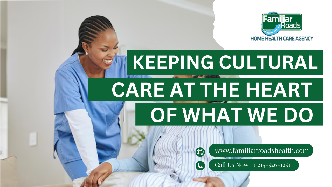 Home caregiver helping client set up cultural decorations – A caregiver assisting an older adult with placing cultural or religious decorations in their living room in preparation for a holiday celebration.