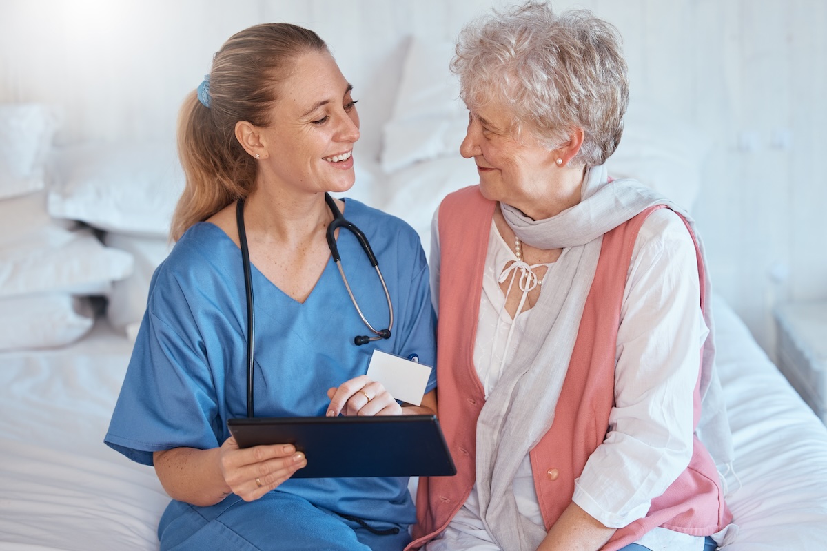Elderly person receiving pneumonia care and support on World Pneumonia Day